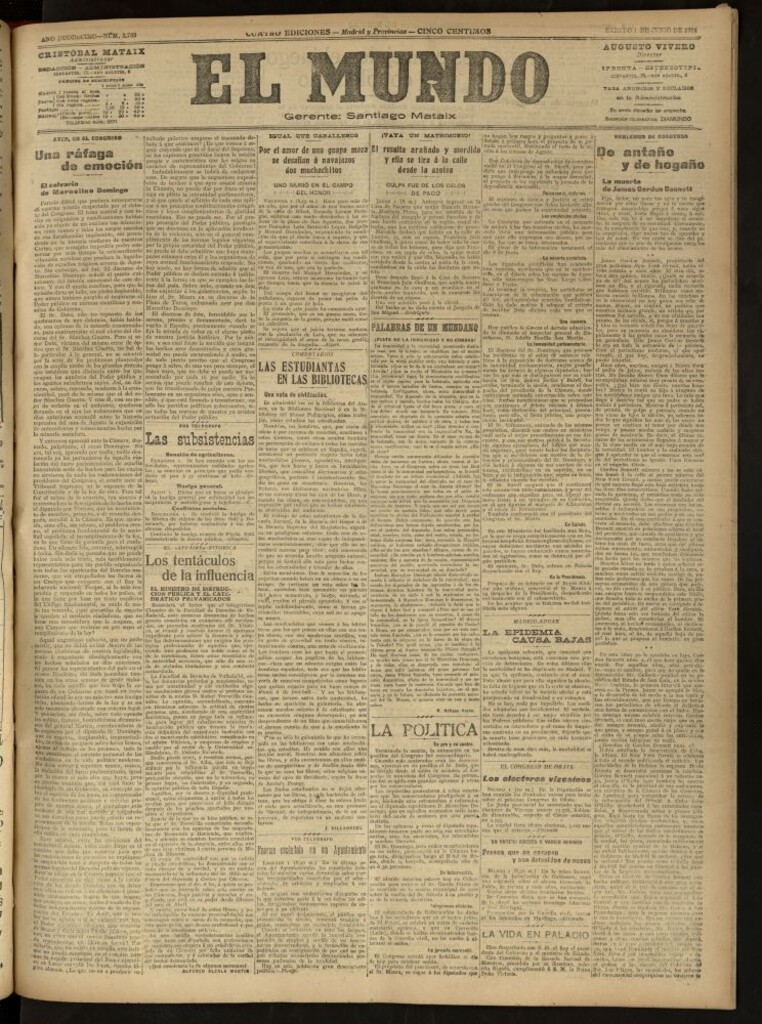 Miniatura de El Mundo del 1 de junio de 1918 (edición de provincias)