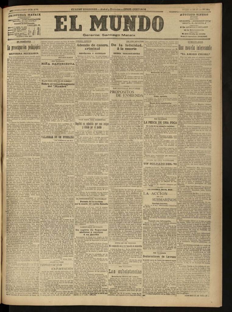 Miniatura de El Mundo del 10 de junio de 1918 (edición de provincias)