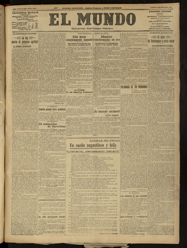 Miniatura de El Mundo del 24 de junio de 1918 (edición de provincias)