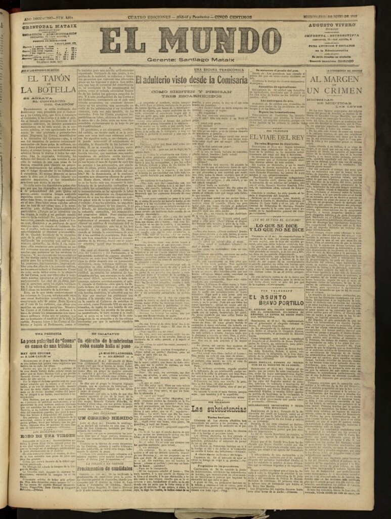 Miniatura de El Mundo del 26 de junio de 1918 (edición de provincias)