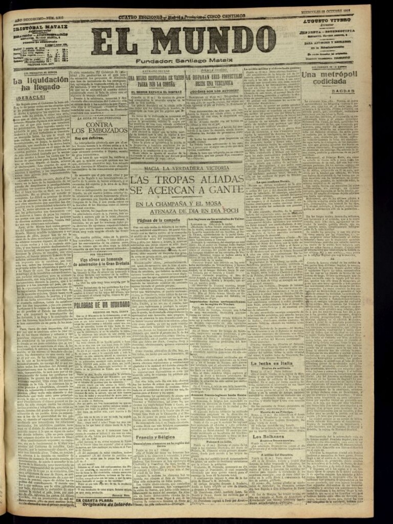 Miniatura de El Mundo del 23 de octubre de 1918 (edición de provincias)