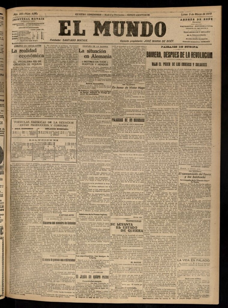 Miniatura de El Mundo del 3 de marzo de 1919