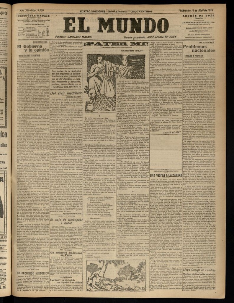 Miniatura de El Mundo del 16 de abril de 1919