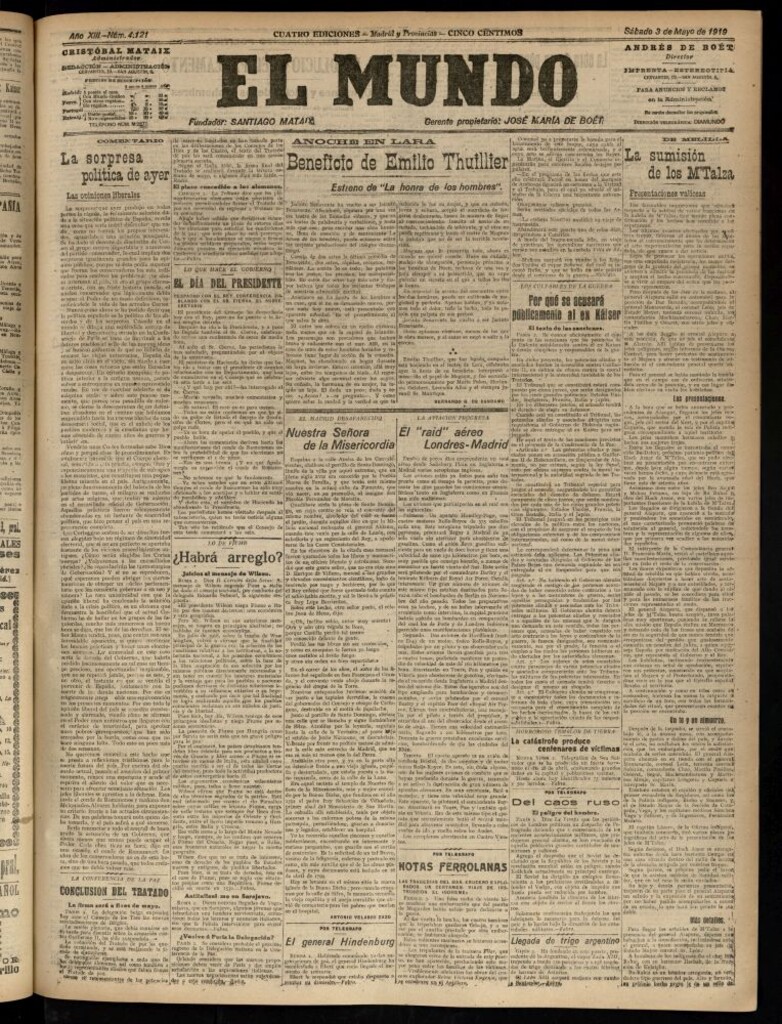 Miniatura de El Mundo del 3 de mayo de 1919