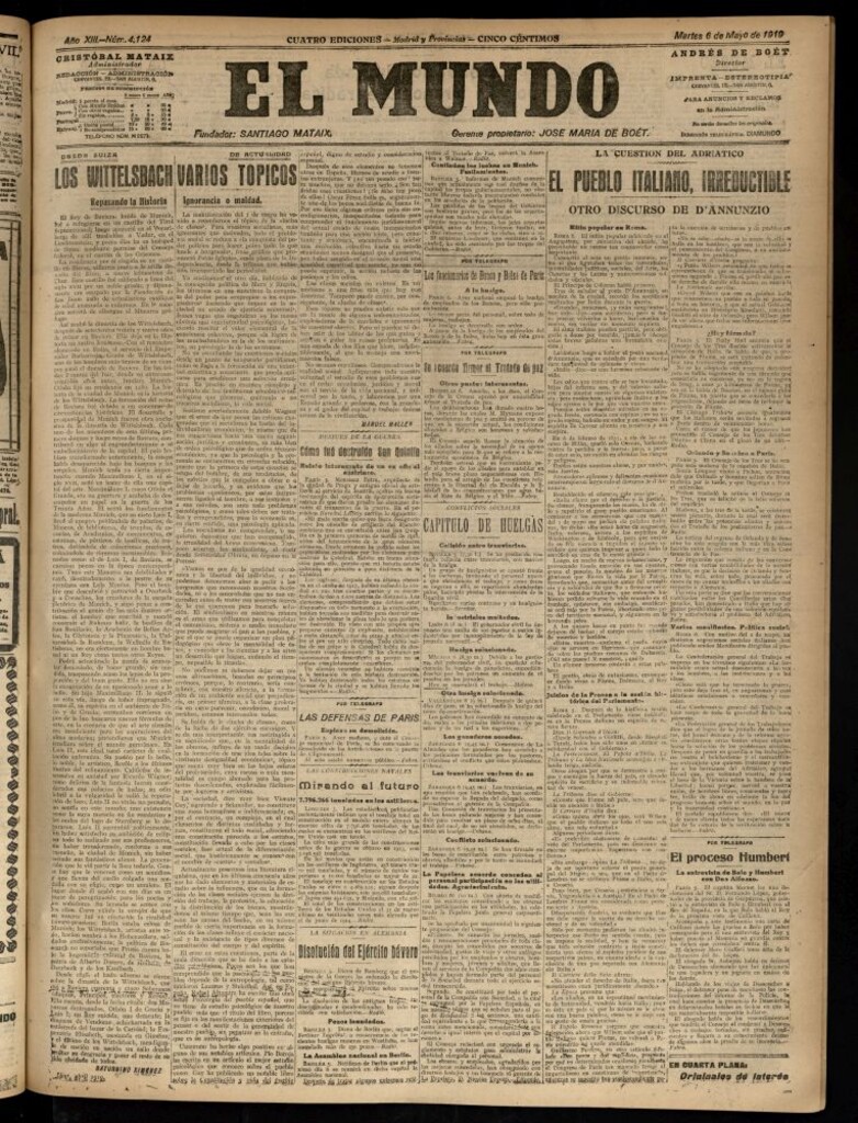 Miniatura de El Mundo del 6 de mayo de 1919