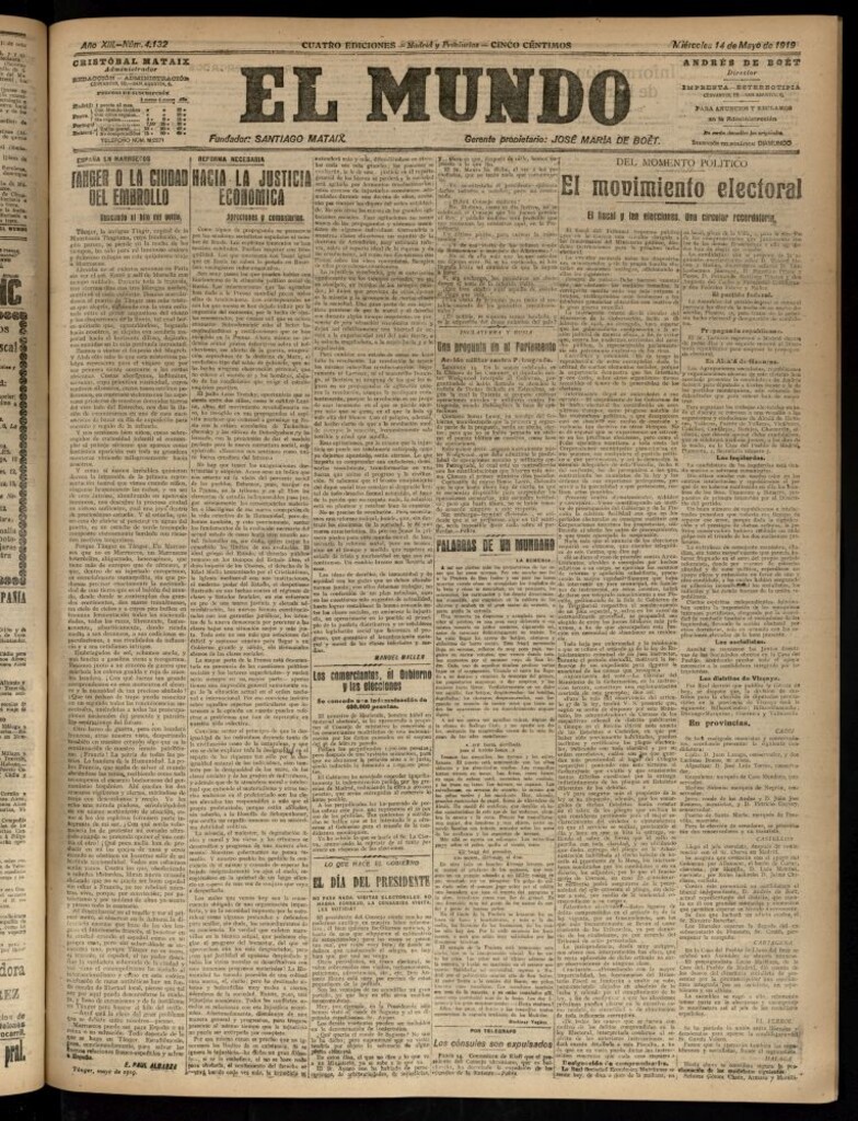 Miniatura de El Mundo del 14 de mayo de 1919