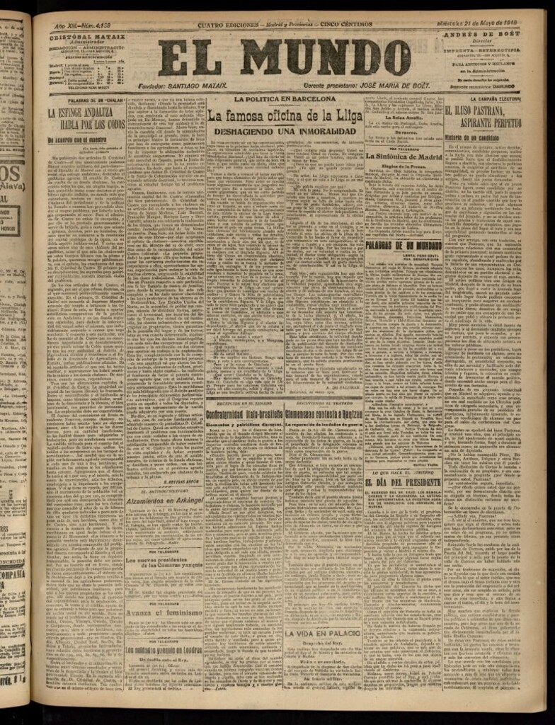 Miniatura de El Mundo del 21 de mayo de 1919