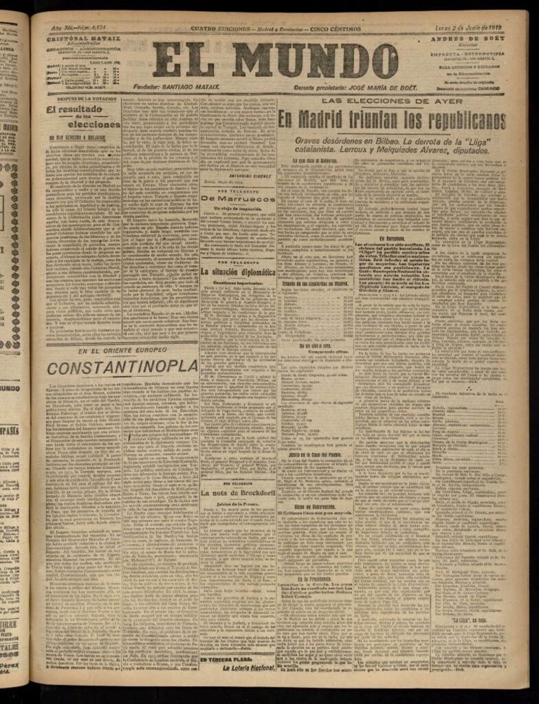Miniatura de El Mundo del 2 de junio de 1919