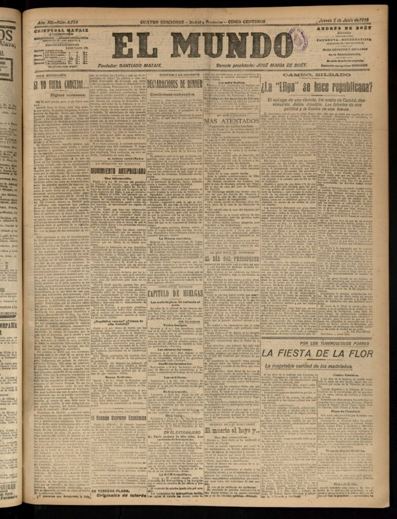 Miniatura de El Mundo del 5 de junio de 1919