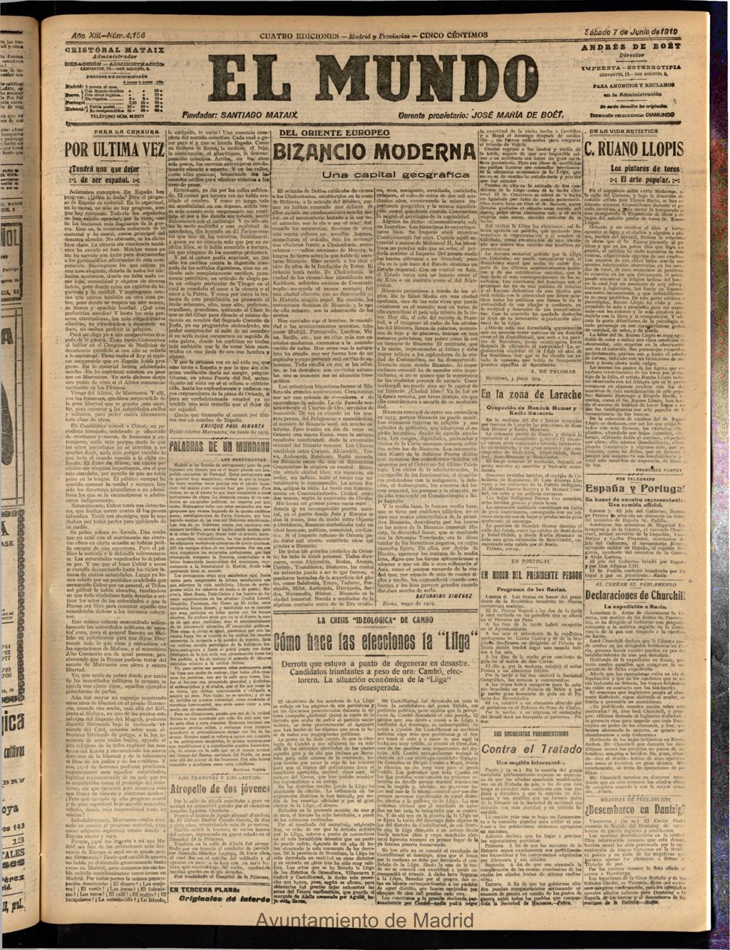 Miniatura de El Mundo del 7 de junio de 1919
