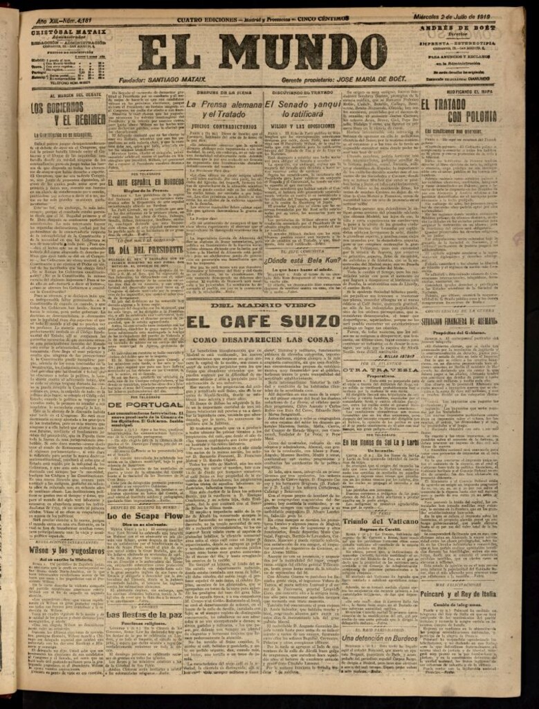 Miniatura de El Mundo del 2 de julio de 1919
