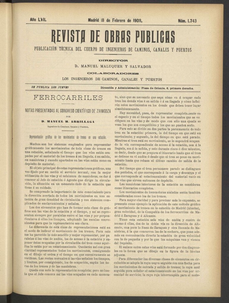 Miniatura de Revista de obras públicas del 18 de febrero de 1909