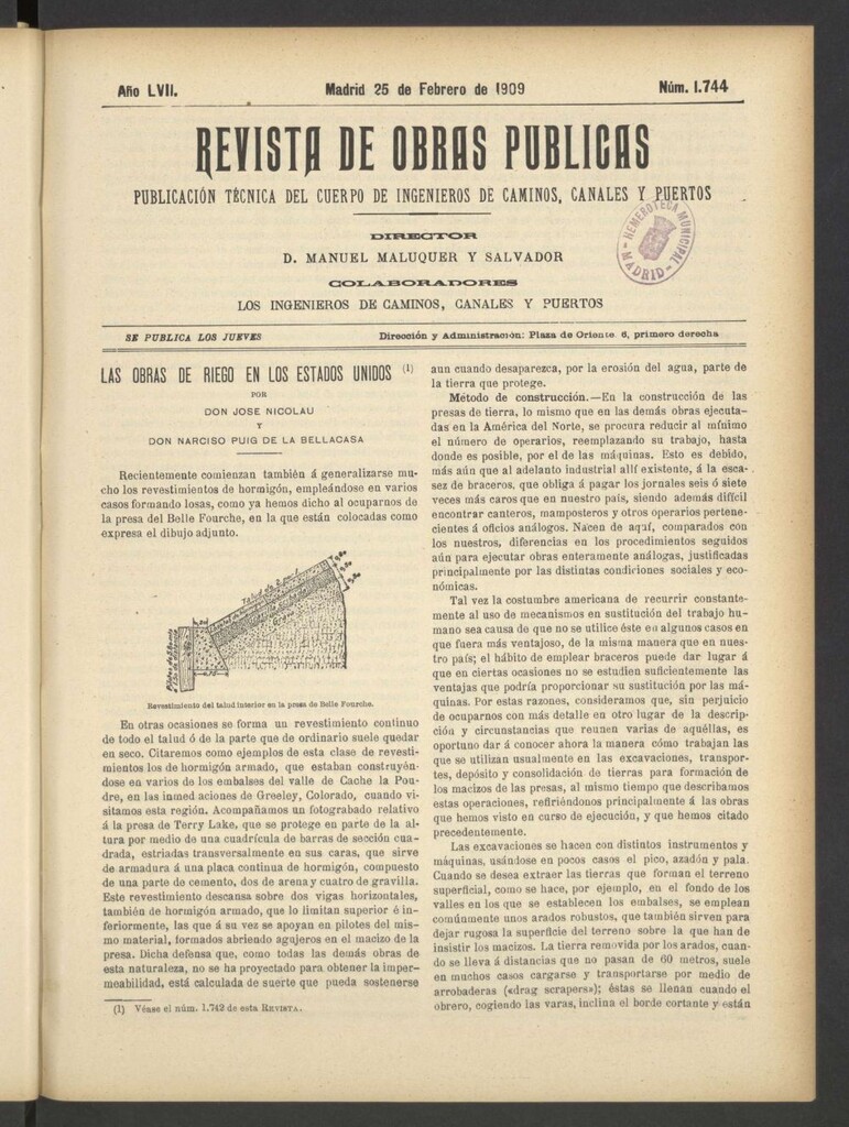 Miniatura de Revista de obras públicas del 25 de febrero de 1909