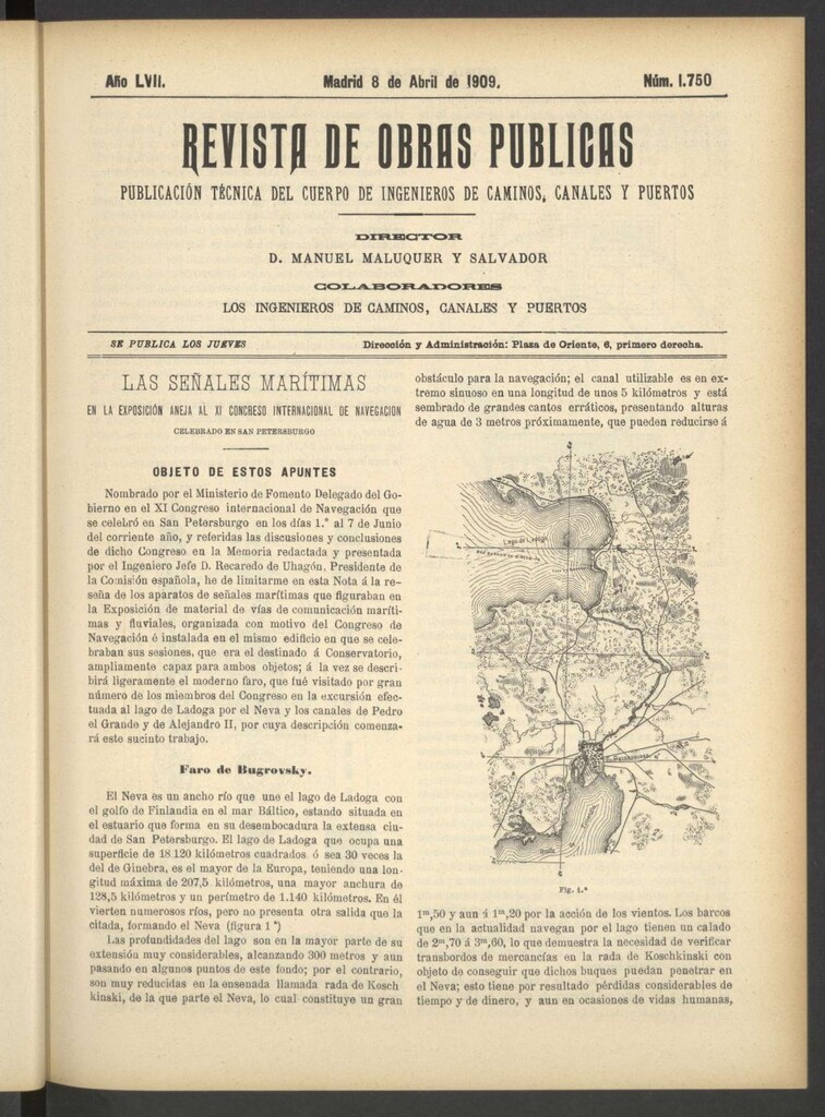 Miniatura de Revista de obras públicas del 8 de abril de 1909
