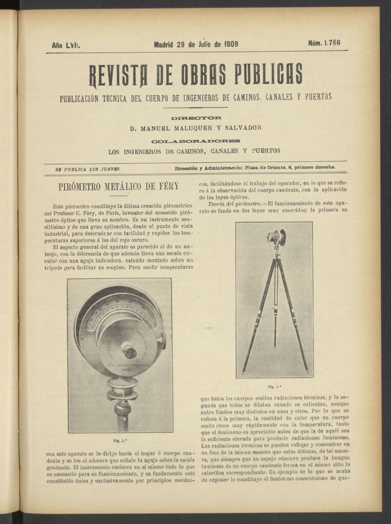 Miniatura de Revista de obras públicas del 29 de julio de 1909
