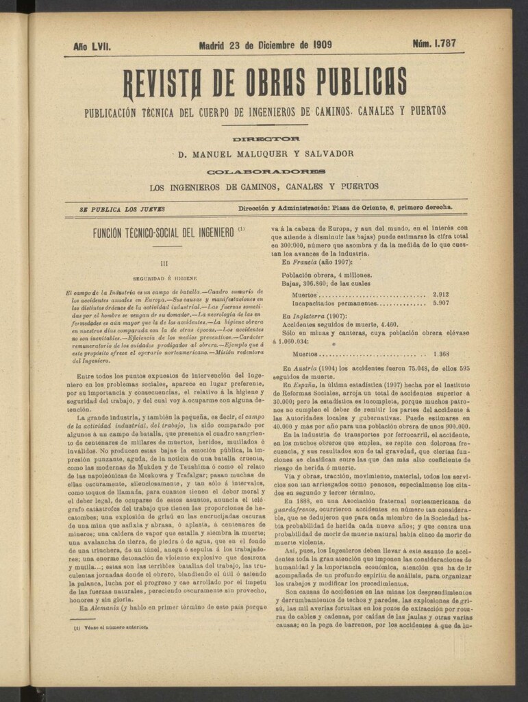Miniatura de Revista de obras públicas del 23 de diciembre de 1909