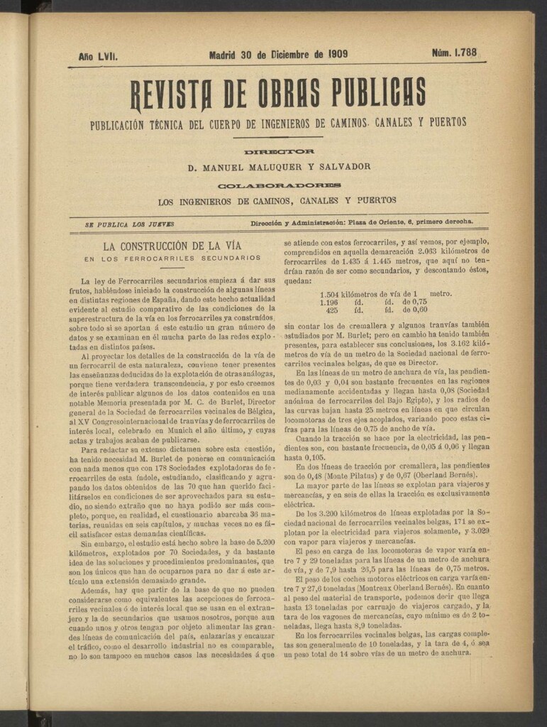 Miniatura de Revista de obras públicas del 30 de diciembre de 1909
