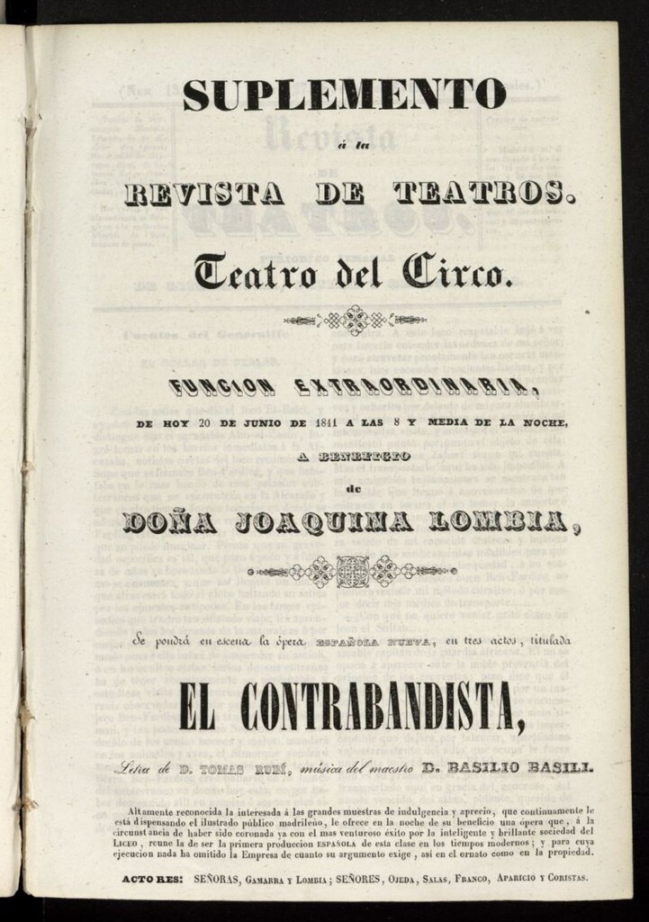 Miniatura de Revista de teatros: periodico semanal de literatura, sátira y bellas artes del 20 de junio de 1841, suplemento al nº 12