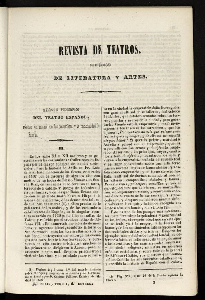 Miniatura de Revista de teatros: periodico semanal de literatura, sátira y bellas artes de 1841, 1ª serie,tomo I, 2ª entrega