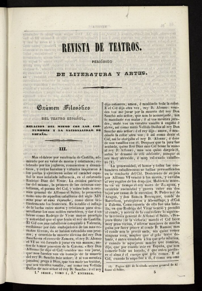 Miniatura de Revista de teatros: periodico semanal de literatura, sátira y bellas artes de 1841, 1ª serie, tomo I, 3ª entrega