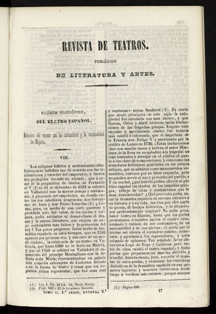 Miniatura de Revista de teatros: periodico semanal de literatura, sátira y bellas artes de 1841, 1ª serie, tomo I, 9ª entrega