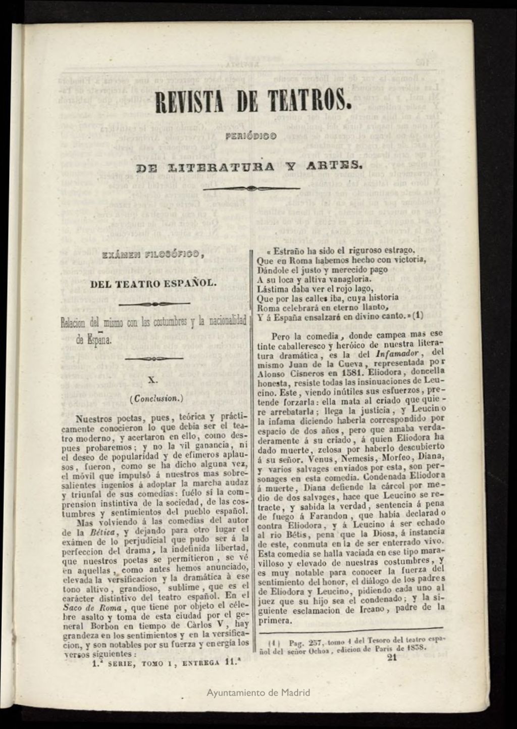 Miniatura de Revista de teatros: periodico semanal de literatura, sátira y bellas artes de 1841, 1ª serie, tomo I, 11ª entrega