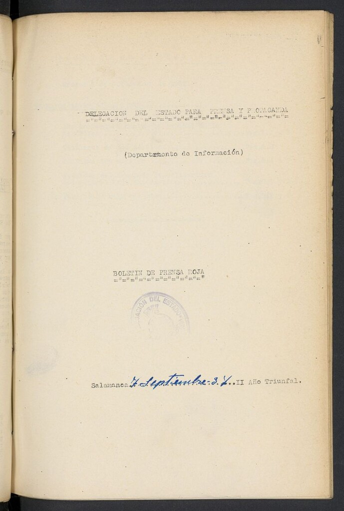 Miniatura de Boletín de Prensa Roja del 7 de septiembre de 1937