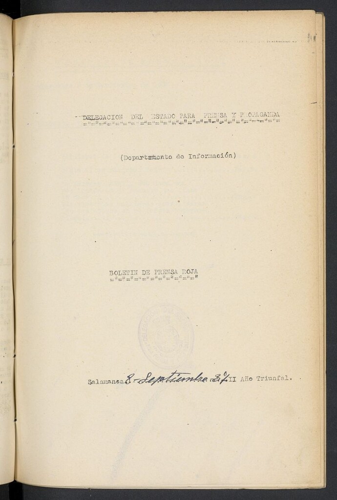 Miniatura de Boletín de Prensa Roja del 8 de septiembre de 1937