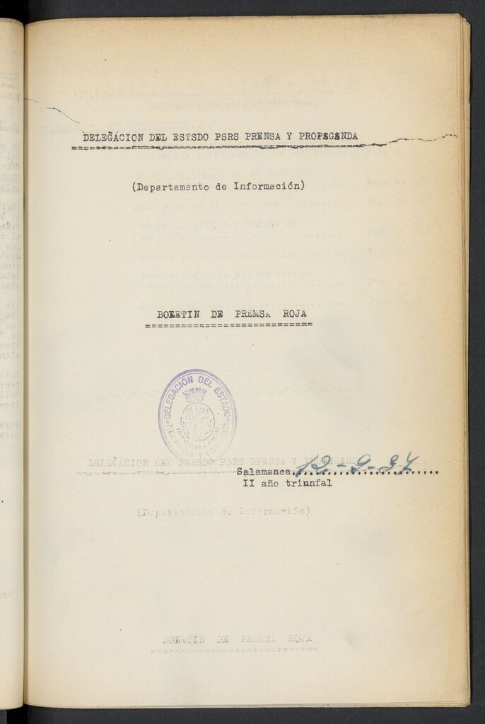 Miniatura de Boletín de Prensa Roja del 12 de septiembre de 1937