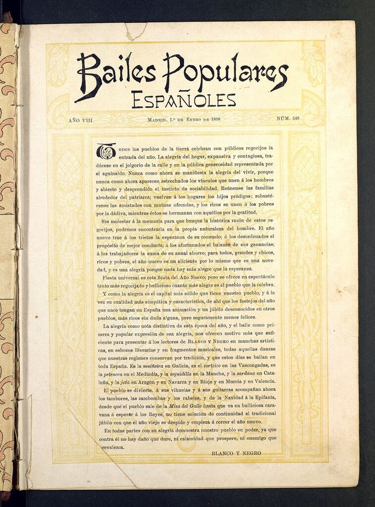 Miniatura de Blanco y Negro: revista ilustrada del 1 de enero de 1898