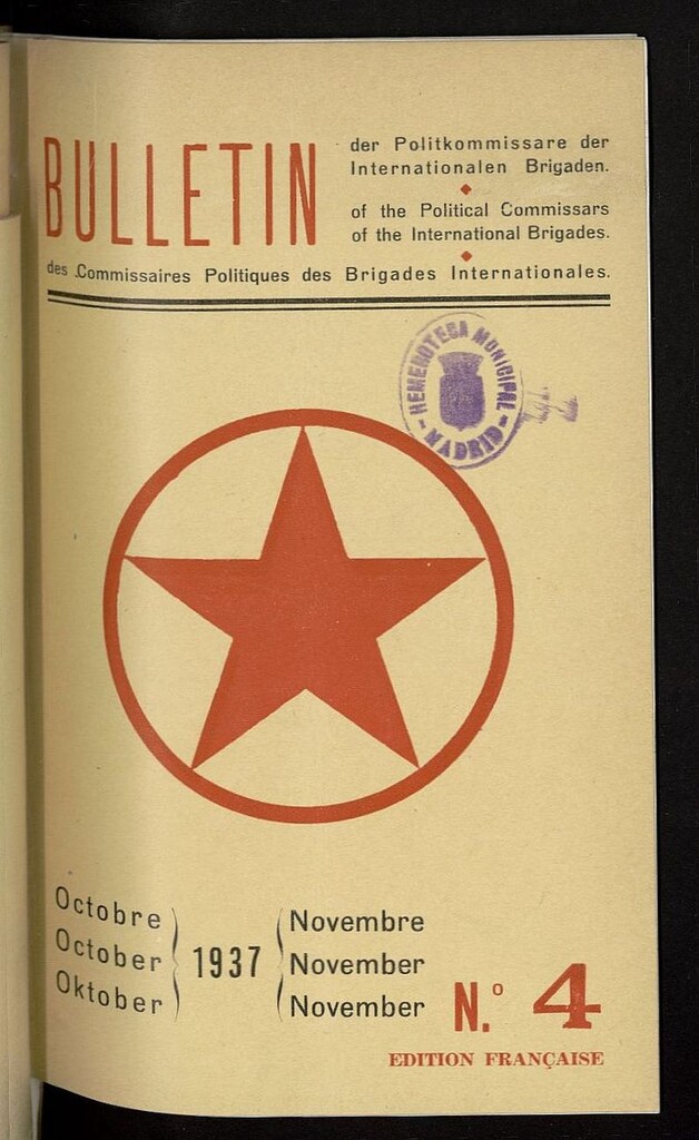 Miniatura de Bulletin des Commissaires Politiques des Brigades Internationales de octubre y noviembre de 1937