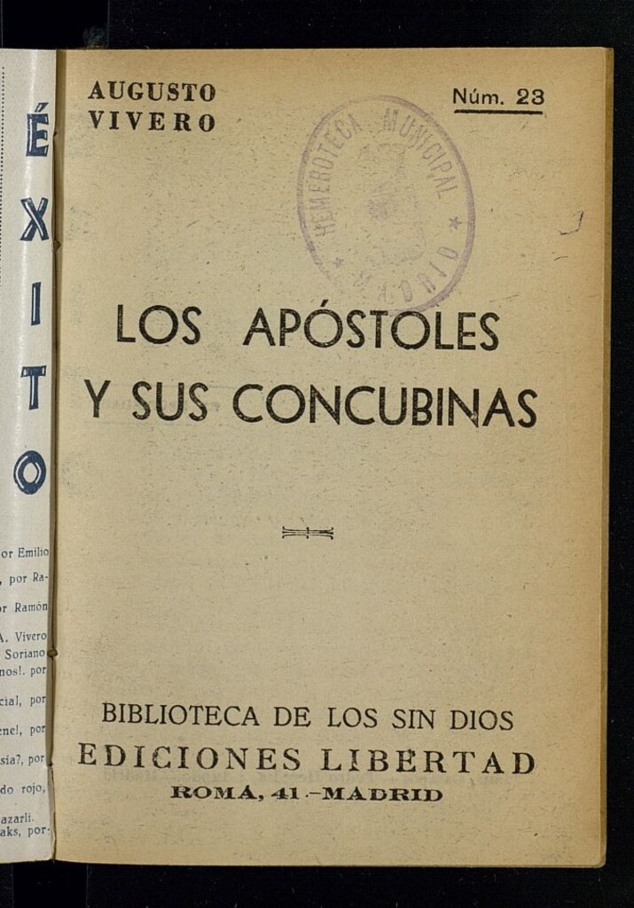 Miniatura de Biblioteca de los sin Dios del año de 1932, nº 23