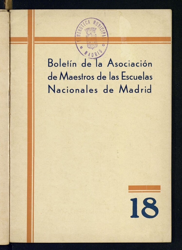 Miniatura de Boletín de la Asociación de Maestros de las Escuelas Nacionales de Madrid de enero de 1936
