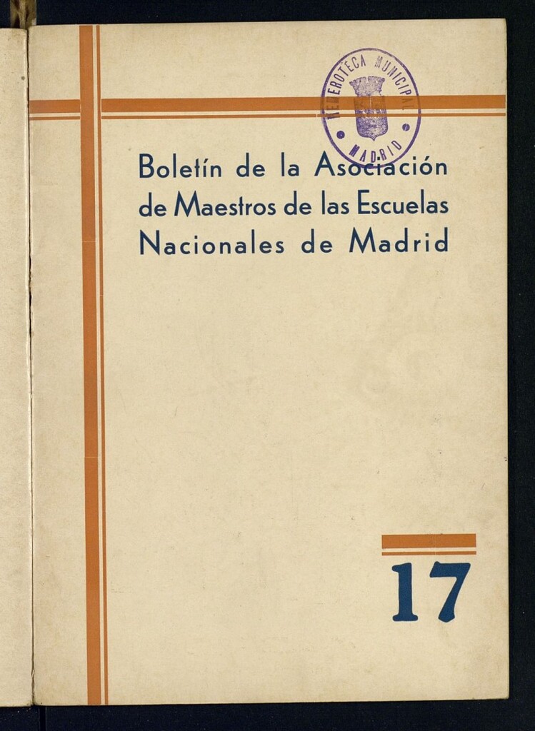 Miniatura de Boletín de la Asociación de Maestros de las Escuelas Nacionales de Madrid de octubre de 1935
