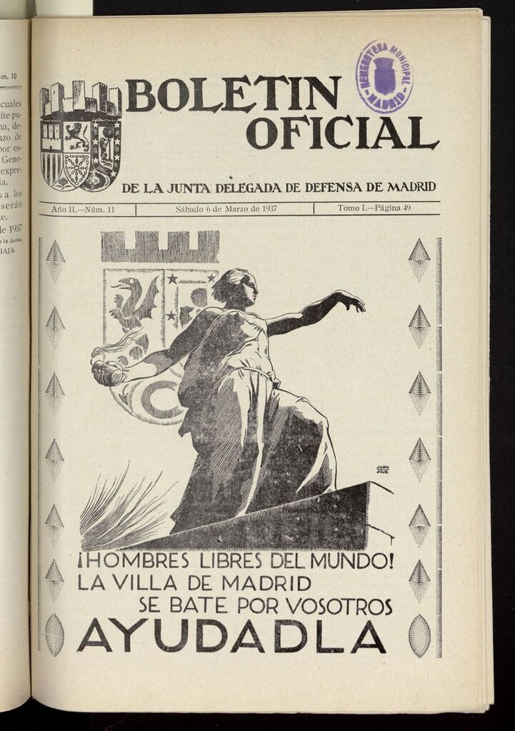 Miniatura de Boletín Oficial de la Junta Delegada de Defensa de Madrid del 6 de marzo de 1937
