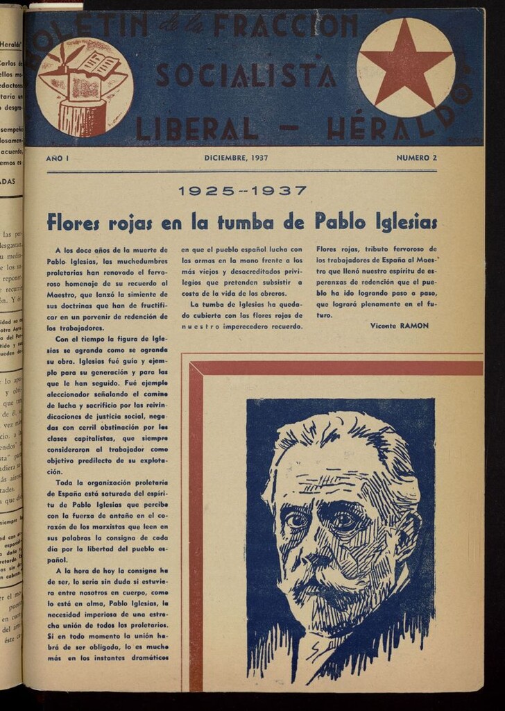 Miniatura de Boletín de la Fracción Socialista Liberal-Heraldo de diciembre de 1937