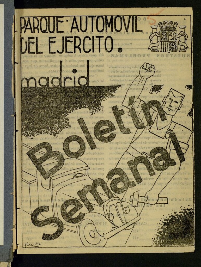 Miniatura de Boletín Semanal del Parque Automóvil del Ejército del 4 de noviembre de 1937