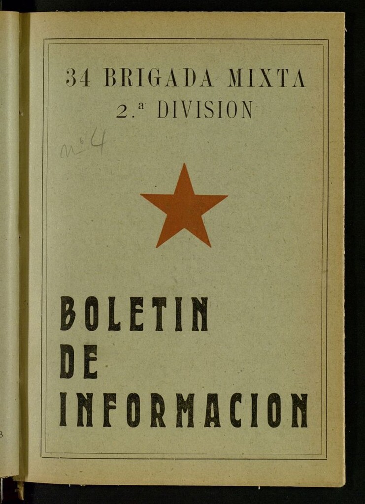 Miniatura de Boletín Mensual de la 34 Brigada Mixta, 3ª División de abril de 1938