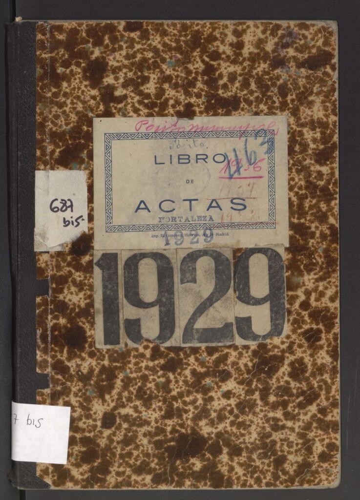 Miniatura de Minutas del Ayuntamiento Pleno de Hortaleza del 20 de julio desde el 1929 hasta el 1 de marzo de 1950