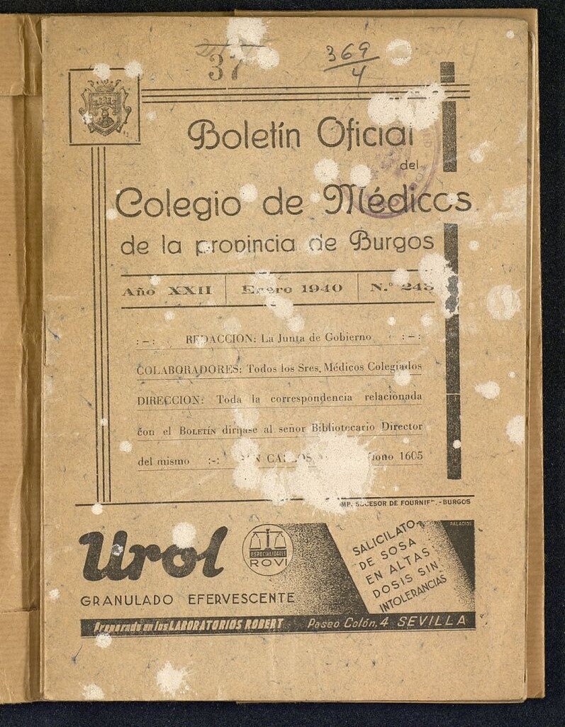 Miniatura de Boletín Oficial del Colegio de Médicos de la Provincia de Burgos