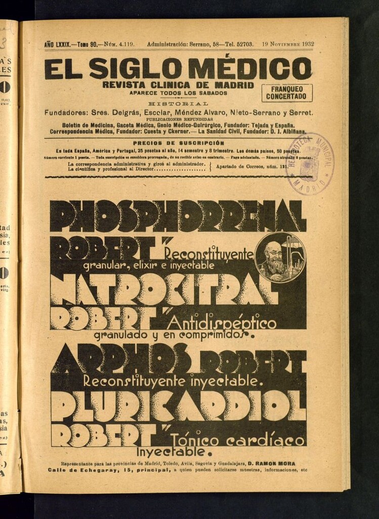 Miniatura de El Siglo médico : boletín de medicina y gaceta médica del 19 de noviembre de 1932