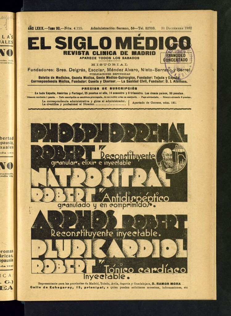 Miniatura de El Siglo médico : boletín de medicina y gaceta médica del 31 de diciembre de 1932