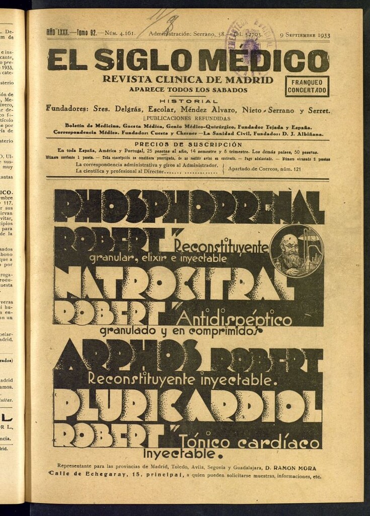 Miniatura de El Siglo médico : boletín de medicina y gaceta médica del 9 de septiembre de 1933