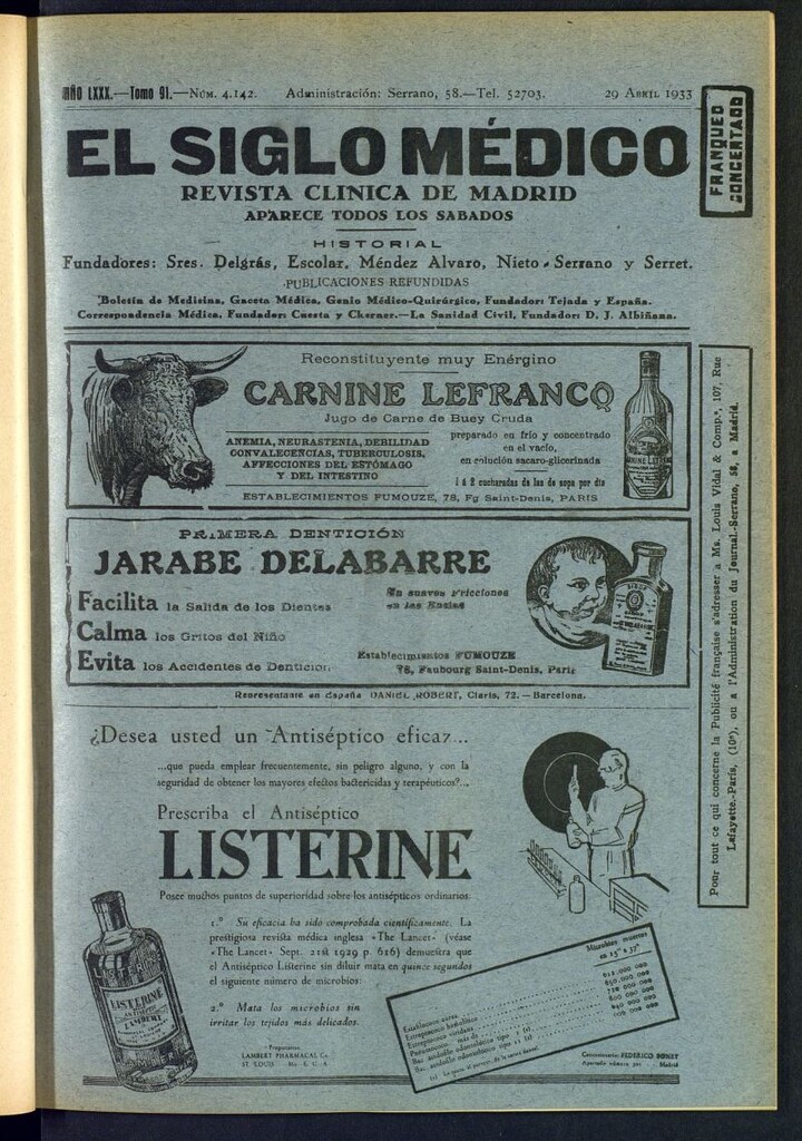 Miniatura de El Siglo médico : boletín de medicina y gaceta médica del 29 de abril de 1933