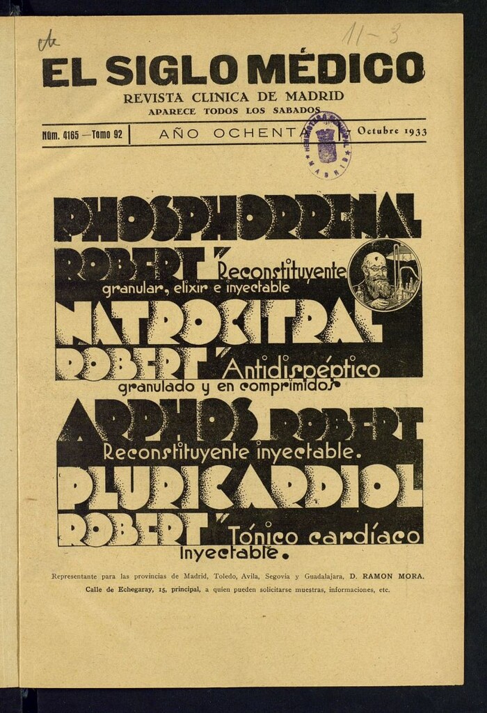 Miniatura de El Siglo médico : boletín de medicina y gaceta médica del 7 de octubre de 1933
