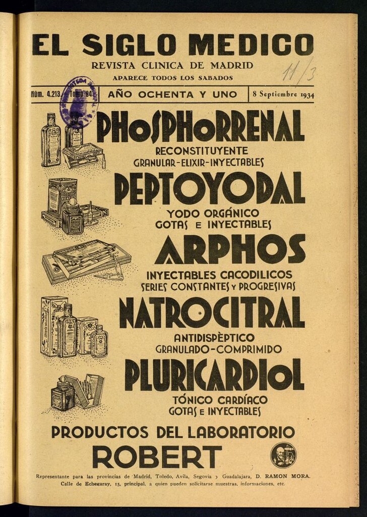 Miniatura de El Siglo médico  : boletín de medicina y gaceta médica del 8 de septiembre de 1934