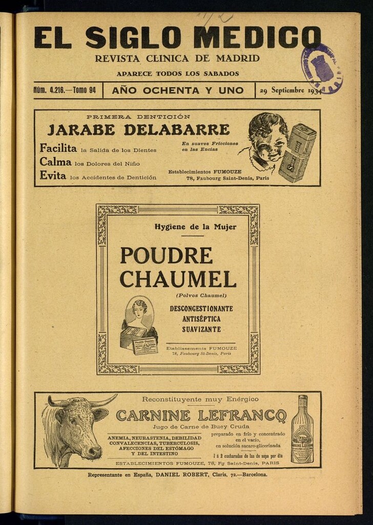 Miniatura de El Siglo médico  : boletín de medicina y gaceta médica del 29 de septiembre de 1934