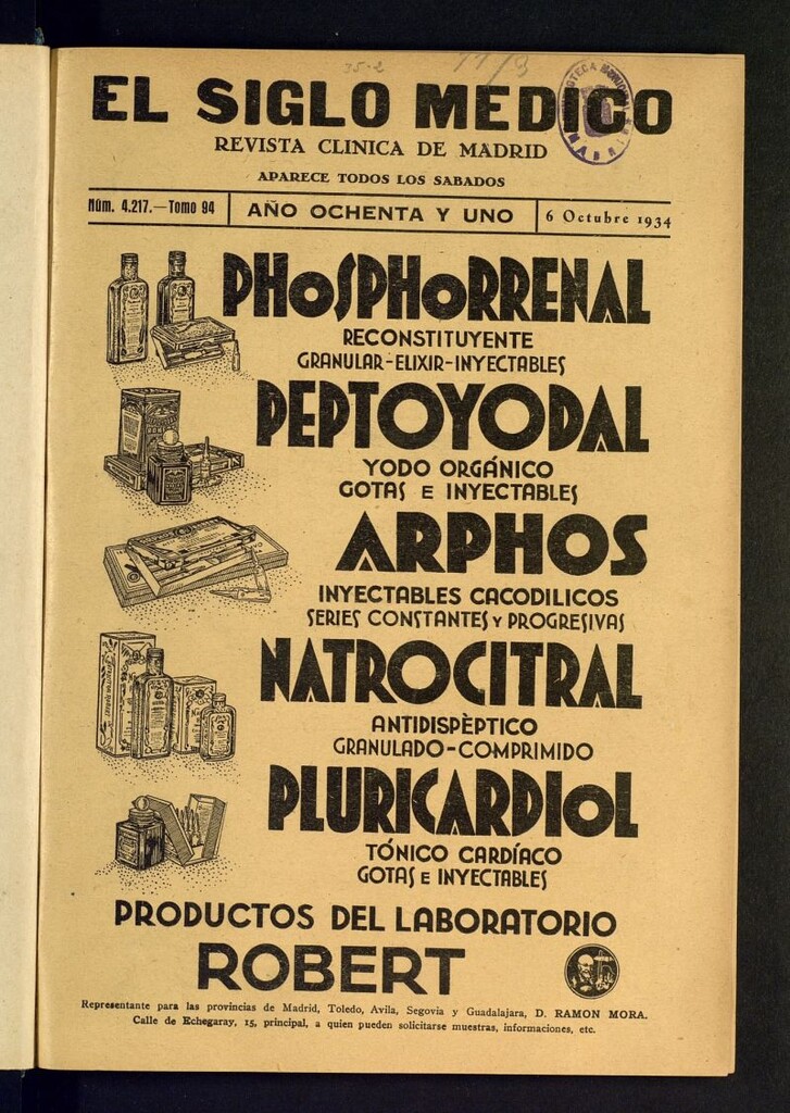Miniatura de El Siglo médico  : boletín de medicina y gaceta médica del 6 de octubre de 1934