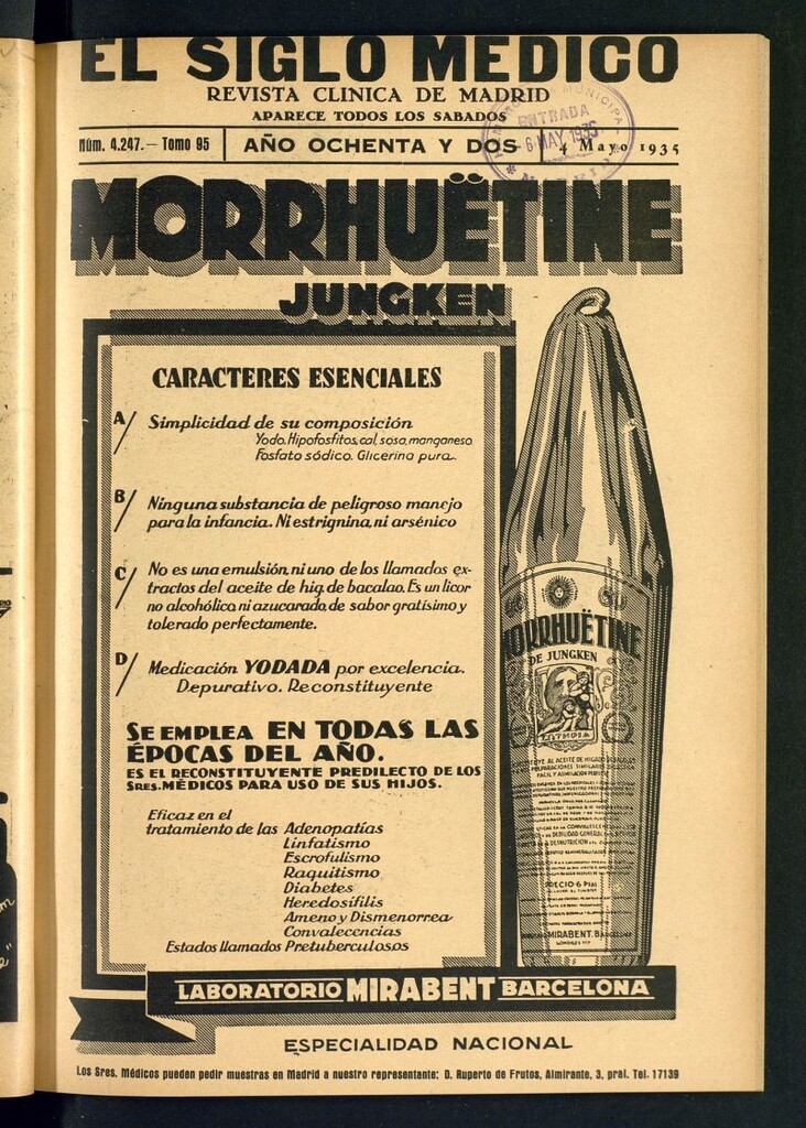 Miniatura de El Siglo médico : boletín de medicina y gaceta médica del 4 de mayo de 1935