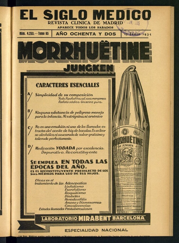 Miniatura de El Siglo médico : boletín de medicina y gaceta médica del 15 de junio de 1935